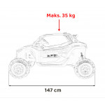 Elektrická Bugina - Racing Road 2000 - červená
